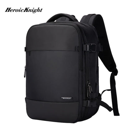 Heroic Knight Anti-thief Men Backpack Fit 15.6 inch Laptop USB Recharging Multi-layer Space Travel Man Male Bag Teenagers valise