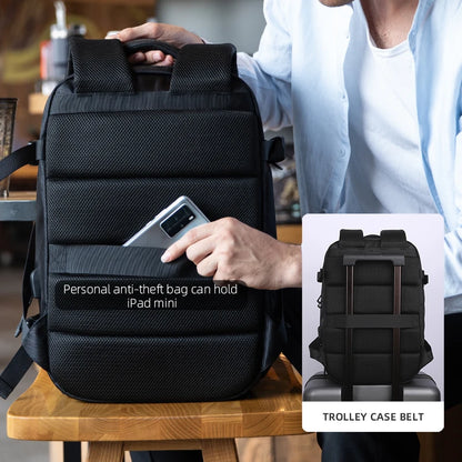 Heroic Knight Anti-thief Men Backpack Fit 15.6 inch Laptop USB Recharging Multi-layer Space Travel Man Male Bag Teenagers valise