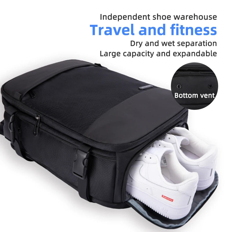Heroic Knight Anti-thief Men Backpack Fit 15.6 inch Laptop USB Recharging Multi-layer Space Travel Man Male Bag Teenagers valise