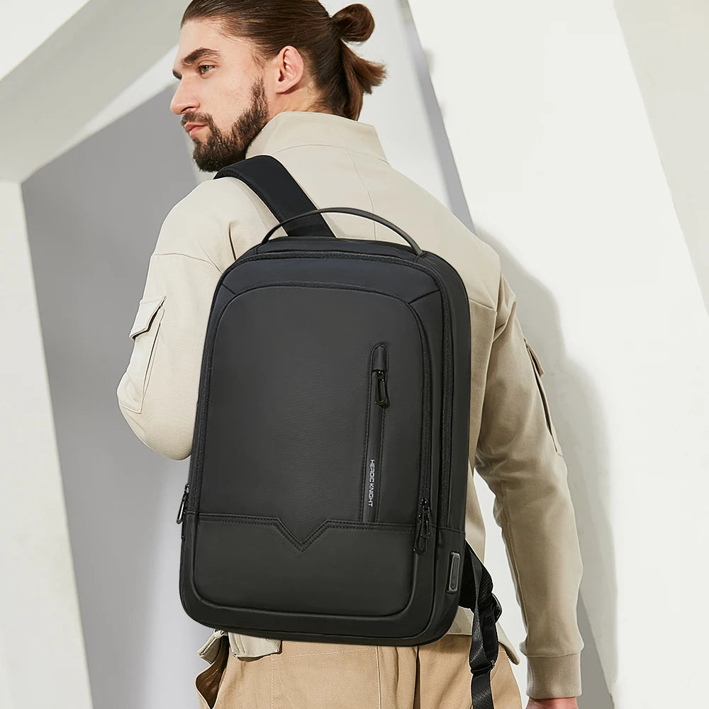 Heroic Knight Backpack Men's Expandable Laptop Backpack 15.6 Inch Waterproof Rucksack Travel Backpack Women Man Office College