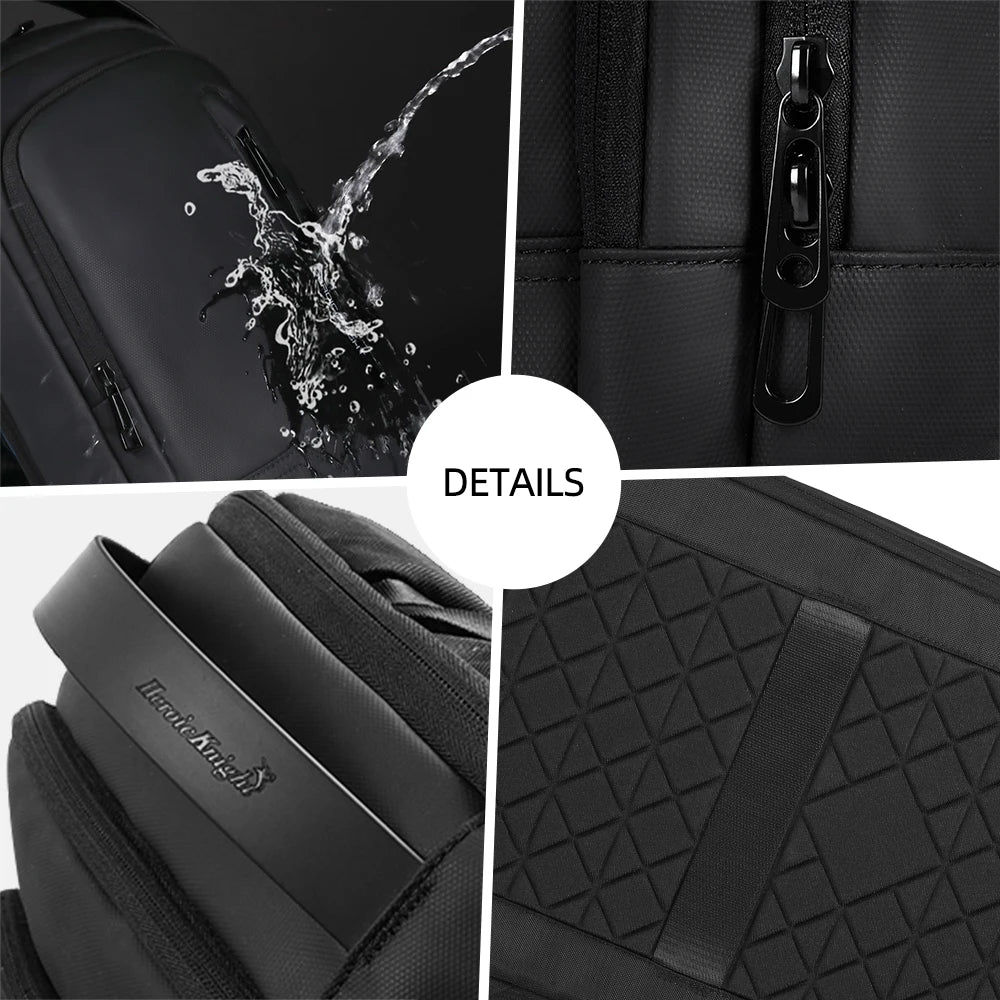 Heroic Knight Backpack Men's Expandable Laptop Backpack 15.6 Inch Waterproof Rucksack Travel Backpack Women Man Office College