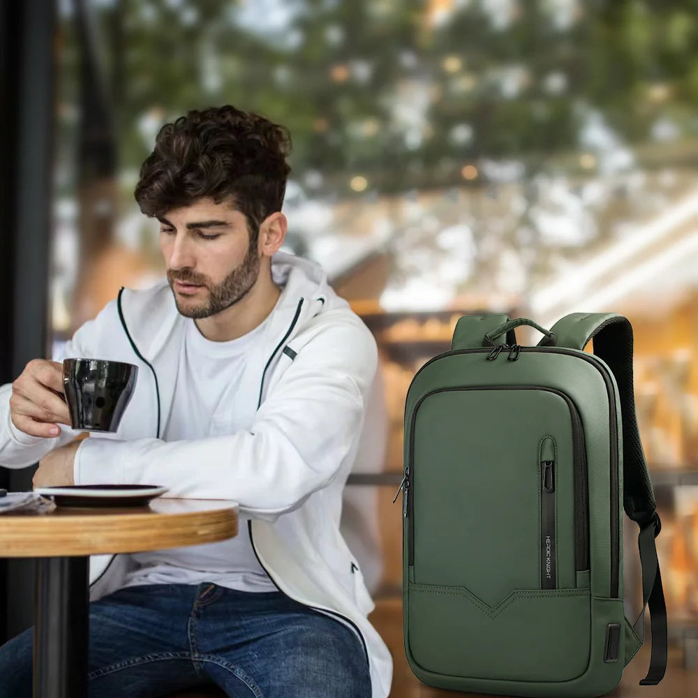 Heroic Knight Backpack for Men Business Slim Backpack Tablet Light Weight Travel Backpack 14"15.6"17"Laptop Bag for Work College