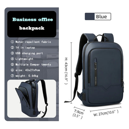 Heroic Knight Backpack for Men Business Slim Backpack Tablet Light Weight Travel Backpack 14"15.6"17"Laptop Bag for Work College