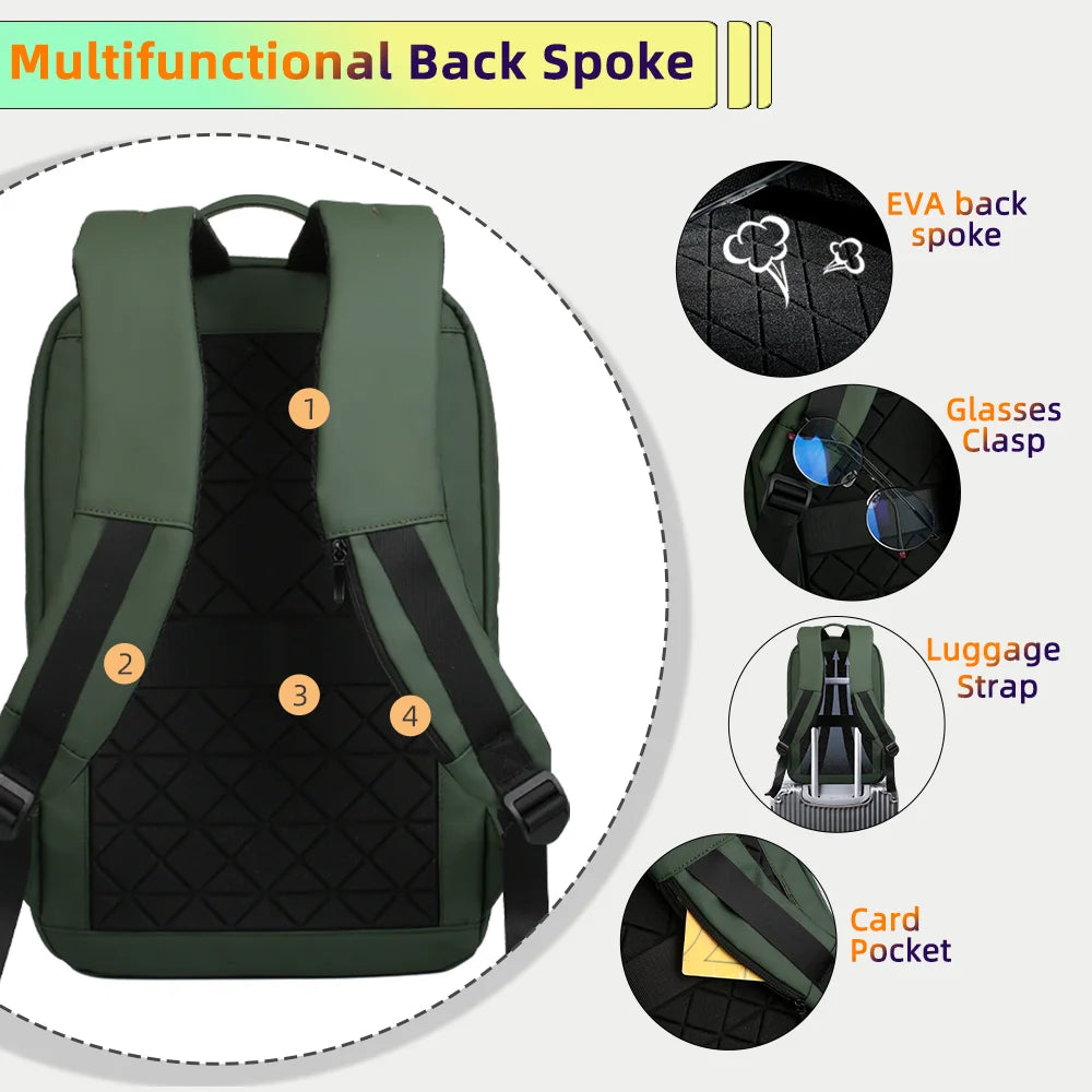 Heroic Knight Backpack for Men Business Slim Backpack Tablet Light Weight Travel Backpack 14"15.6"17"Laptop Bag for Work College