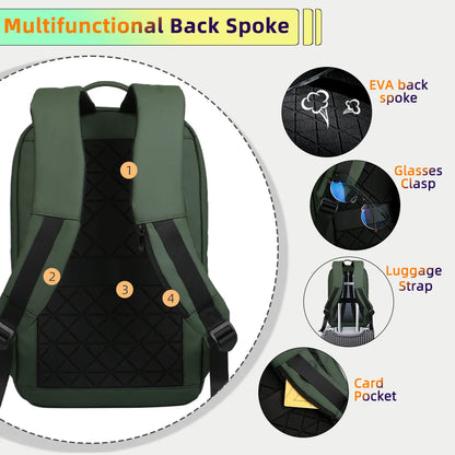 Heroic Knight Backpack for Men Business Slim Backpack Tablet Light Weight Travel Backpack 14"15.6"17"Laptop Bag for Work College