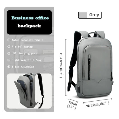 Heroic Knight Backpack for Men Business Slim Backpack Tablet Light Weight Travel Backpack 14"15.6"17"Laptop Bag for Work College