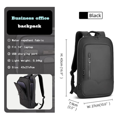 Heroic Knight Backpack for Men Business Slim Backpack Tablet Light Weight Travel Backpack 14"15.6"17"Laptop Bag for Work College
