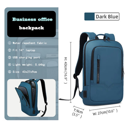 Heroic Knight Backpack for Men Business Slim Backpack Tablet Light Weight Travel Backpack 14"15.6"17"Laptop Bag for Work College