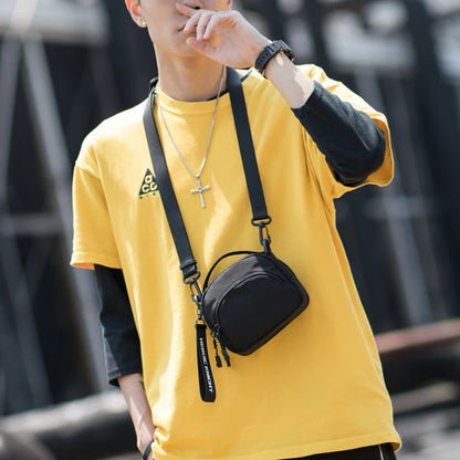 Heroic Knight Brand Fashion Small Messenger Bags Mini Shoulder Bag Men Travel Crossbody Bag Handbag Male Phone Belt Wallet Purse
