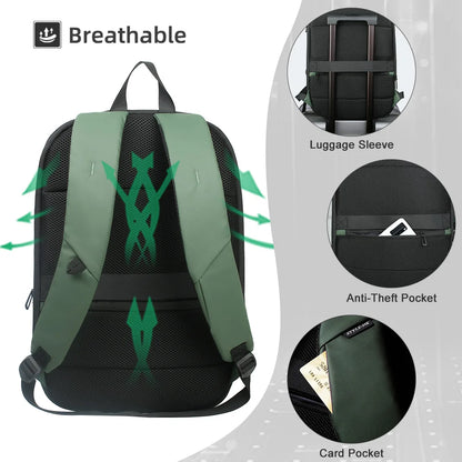 Heroic Knight Business Backpack Men Fashion Work 17" Slim Laptop Bag Waterproof YKK Zipper Luxury Women School Backpack with USB