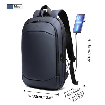 Heroic Knight Business Backpack Men Fashion Work 17" Slim Laptop Bag Waterproof YKK Zipper Luxury Women School Backpack with USB