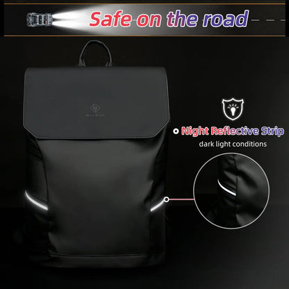 Heroic Knight Casual Sports Backpack Men with USB Waterproof 15.6" Laptop Bag Unique Reflective Strip Design Work Backpack Man
