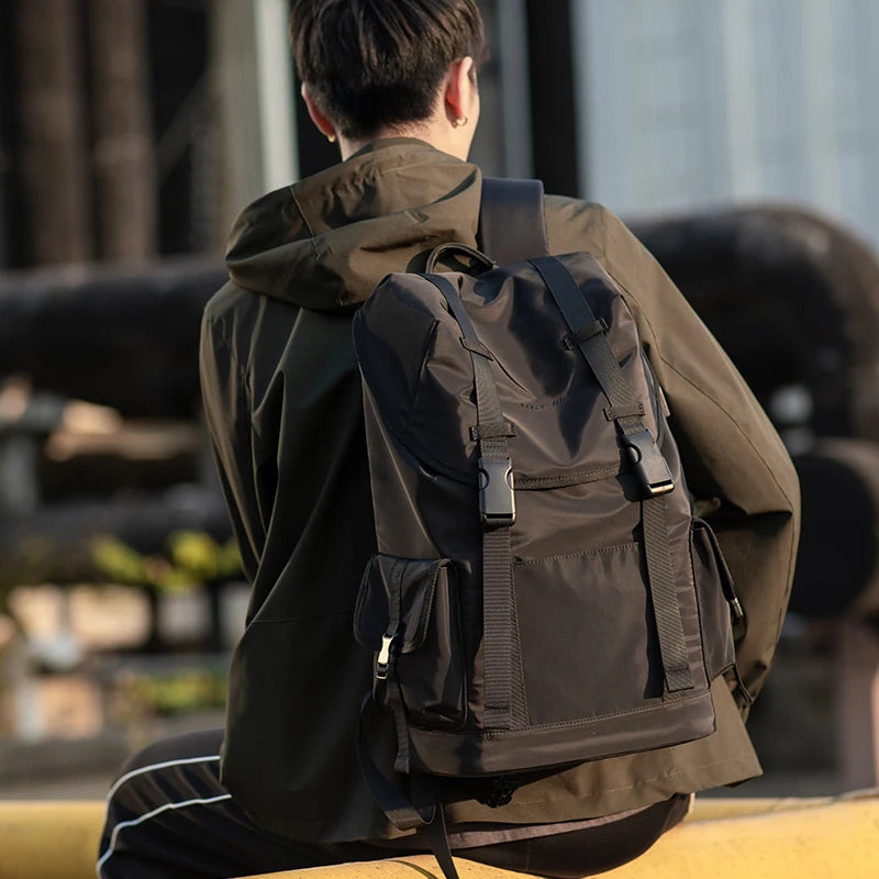 Heroic Knight Fashion Men's Backpack for 15.6" Laptop Waterproof Travel Backpack Male Large Capacity Messenger Bag Man with USB
