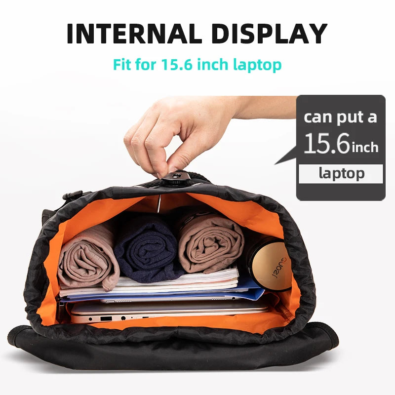 Heroic Knight Fashion Men's Backpack for 15.6" Laptop Waterproof Travel Backpack Male Large Capacity Messenger Bag Man with USB