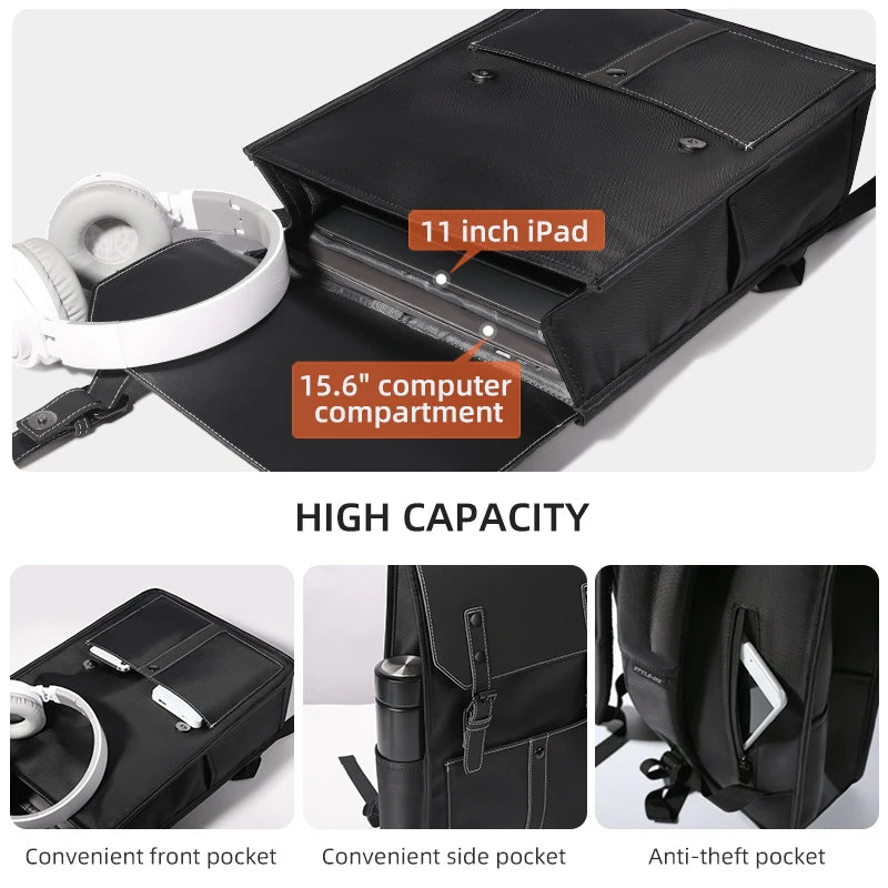 Heroic Knight Fashion Men's Laptop Backpack High Capacity Waterproof  College Bag Student Anti-Theft Backpack USB Charging Bags