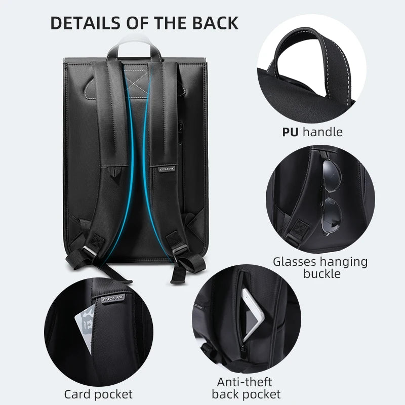 Heroic Knight Fashion Men's Laptop Backpack High Capacity Waterproof  College Bag Student Anti-Theft Backpack USB Charging Bags