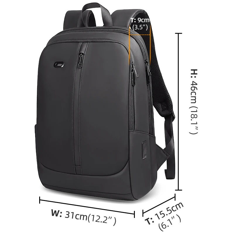 Heroic Knight Men Business Backpack Waterproof 17.3" Laptop Bag Luxury USB Work Travel Bag Fashion Multifunction School Backpack