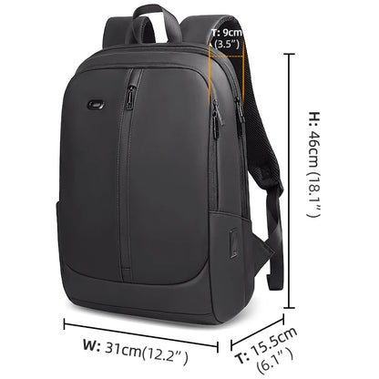 Heroic Knight Men Business Backpack Waterproof 17.3" Laptop Bag Luxury USB Work Travel Bag Fashion Multifunction School Backpack