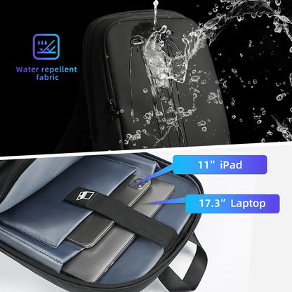 Heroic Knight Men Business Backpack Waterproof 17.3" Laptop Bag Luxury USB Work Travel Bag Fashion Multifunction School Backpack