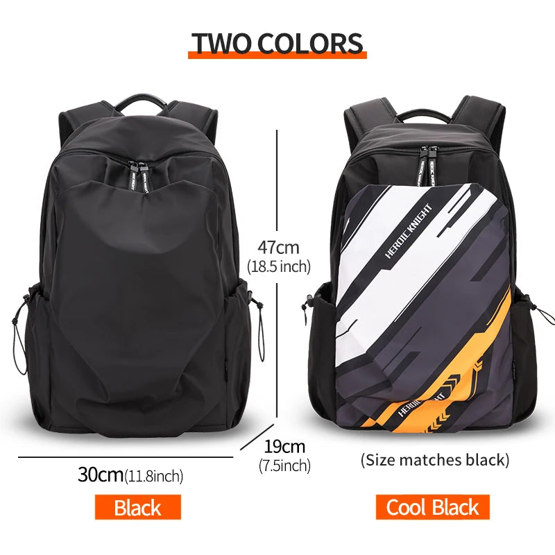 Heroic Knight Men Fashion Backpack 15.6inch Laptop Backpack Men Waterproof Travel Outdoor Backpack School Teenage Mochila Bag