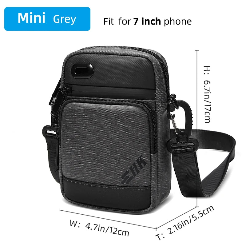 Heroic Knight Men Handbag High Quality Shoulder Bag Waterproof USB Oxford Crossbody Bag Casual Anti-theft Shoulder Sling Bag