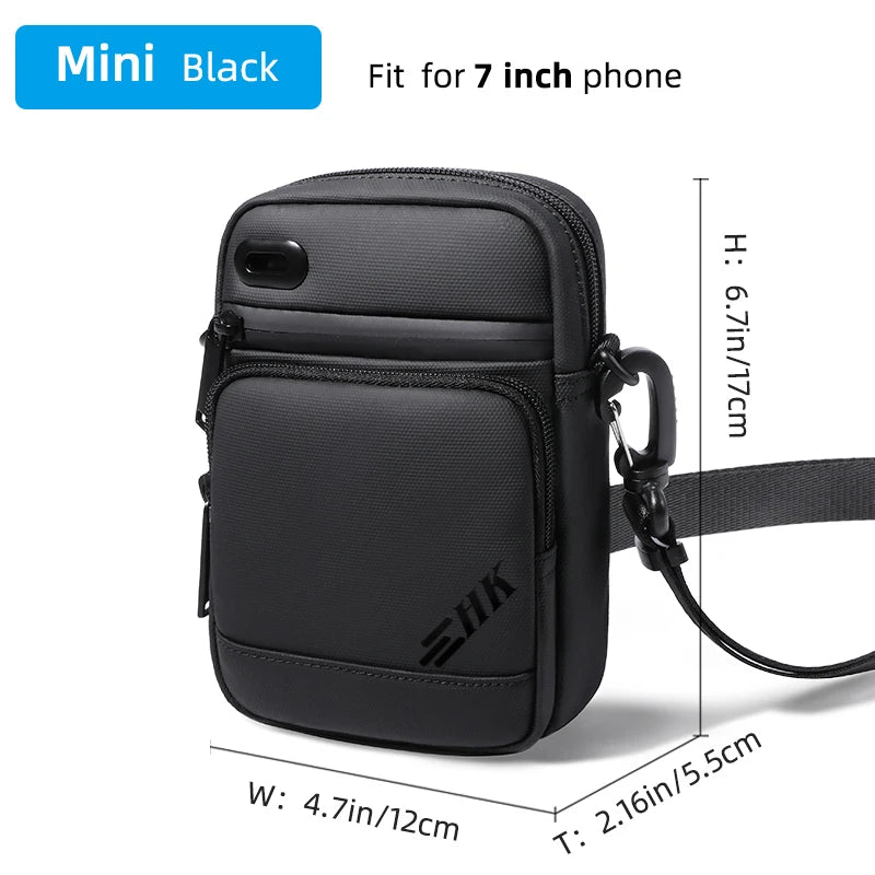 Heroic Knight Men Handbag High Quality Shoulder Bag Waterproof USB Oxford Crossbody Bag Casual Anti-theft Shoulder Sling Bag