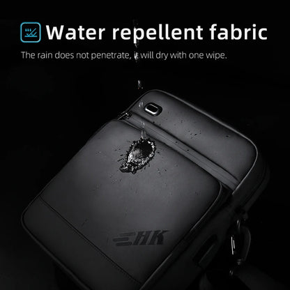 Heroic Knight Men Handbag High Quality Shoulder Bag Waterproof USB Oxford Crossbody Bag Casual Anti-theft Shoulder Sling Bag