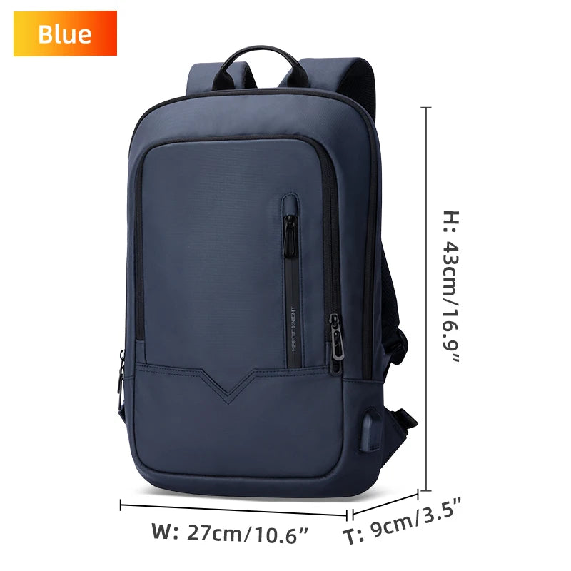 Heroic Knight Men Multifunctional Backpack Waterproof Laptop Backpack Men Business Laptop Bag Travel College Bag for Office Work