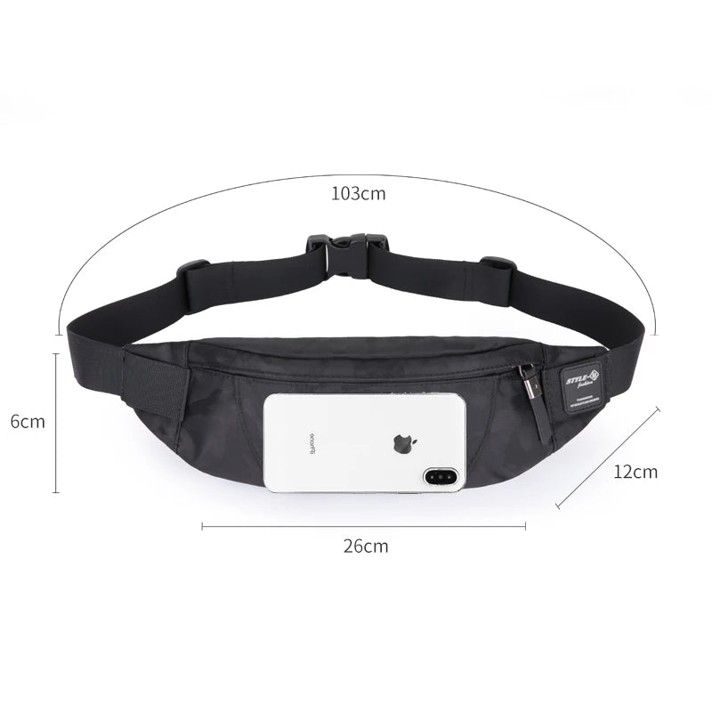 Heroic Knight Men Waist Bag Money Belt Bag Men Purse Teenager's Travel Wallet Belt Male Fanny Pack Cigarette Cose For Phone