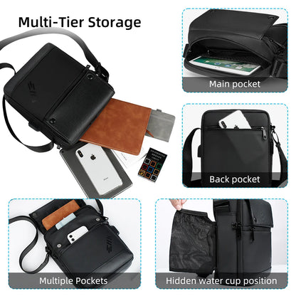 Heroic Knight Men's Bag Luxury Shoulder Strap Handbags Waterproof Crossbody Bag An-ti Theft USB Charging Messenger Bag For Men