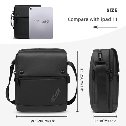 Heroic Knight Men's Bag Luxury Shoulder Strap Handbags Waterproof Crossbody Bag An-ti Theft USB Charging Messenger Bag For Men