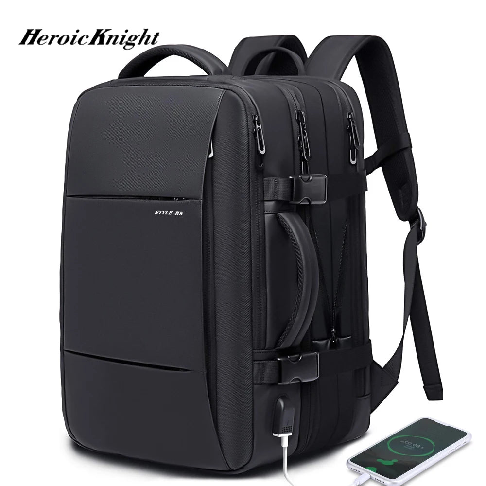 Heroic Knight Men's Casual Travel Backpack Waterproof Mochila Male Large Capacity New Designer An-ti Theft Laptop Male Backpack