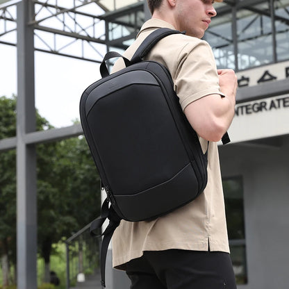 Heroic Knight Men's Expandable Backpack 15.6 Inch Laptop Business Backpacking Weekend Work Travel Back Pack Male Waterproof Bag