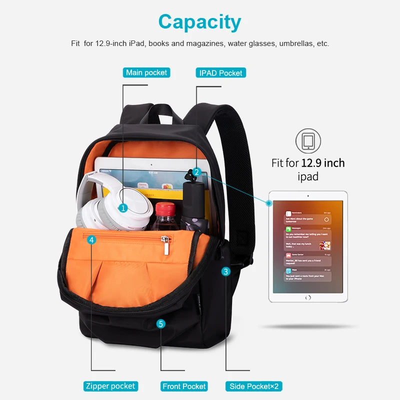 Heroic Knight Men's Mini Fashion Backback 12.9 Inch Ipad Waterproof Casual Bag Short Trip Travel Sports Backpack for Women Girls