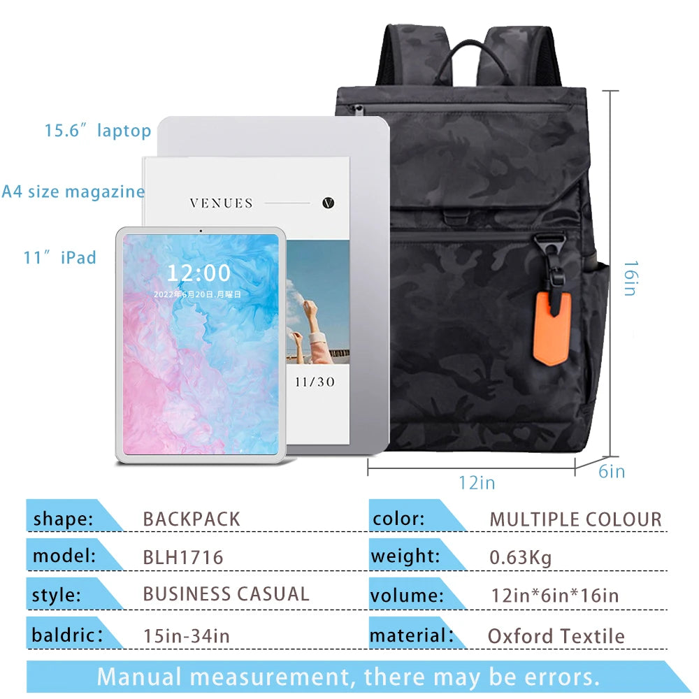 Heroic Knight New Design Men's Waterproof Laptop USB Charge Aestheti Backpacks Travel Camouflage Military Tactical Bags For Male