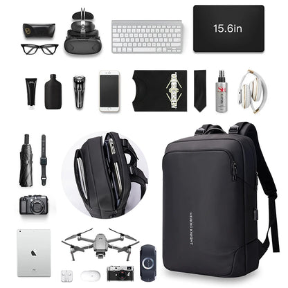 Heroic Knight New Man Travel Backpack Multifunctional Waterproof 15.6inch Laptop Bag Large Capacity Bag for Men Business Pack