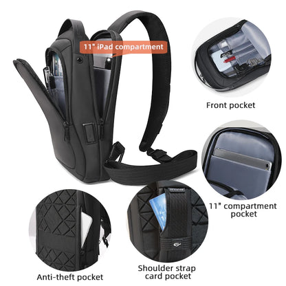 Heroic Knight New Men's Luxury Designer Crossbody Shoulder Bags Waterproof Messeger Classic Side Male USB Charge Anti Theft Bag