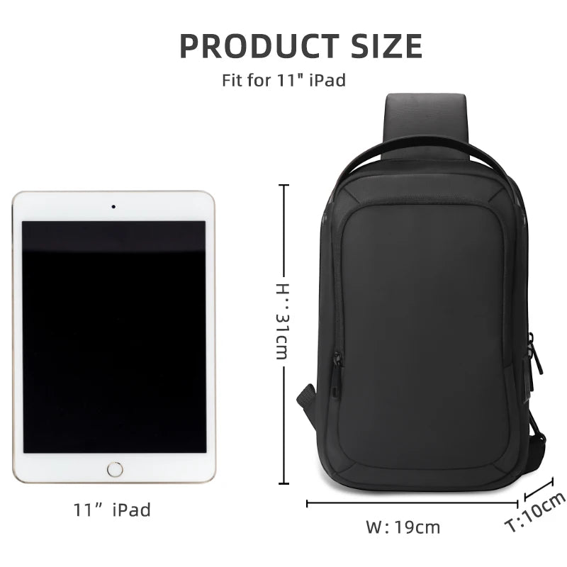 Heroic Knight New Men's Luxury Designer Crossbody Shoulder Bags Waterproof Messeger Classic Side Male USB Charge Anti Theft Bag