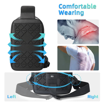 Heroic Knight New Men's Shoulder Bag USB Charge Port Pack Male Waterproof Crossbody Anti-theft Bags Designer Bag Luxury For Men