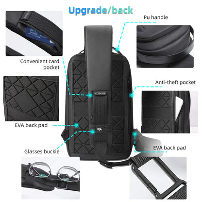 Heroic Knight New Men's Shoulder Bag USB Charge Port Pack Male Waterproof Crossbody Anti-theft Bags Designer Bag Luxury For Men