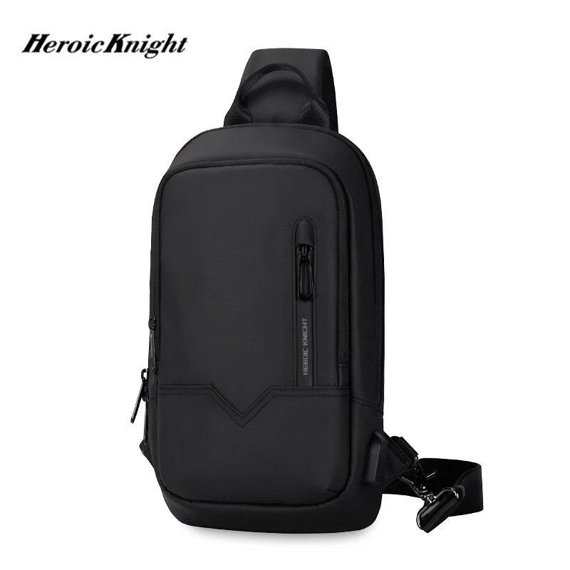 Heroic Knight New Waterproof Crossbody Bag for Men Anti-theft Shoulder Messenger Bags Male Waterproof Short Trip Chest Bag Pack