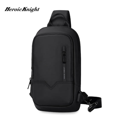 Heroic Knight New Waterproof Crossbody Bag for Men Anti-theft Shoulder Messenger Bags Male Waterproof Short Trip Chest Bag Pack
