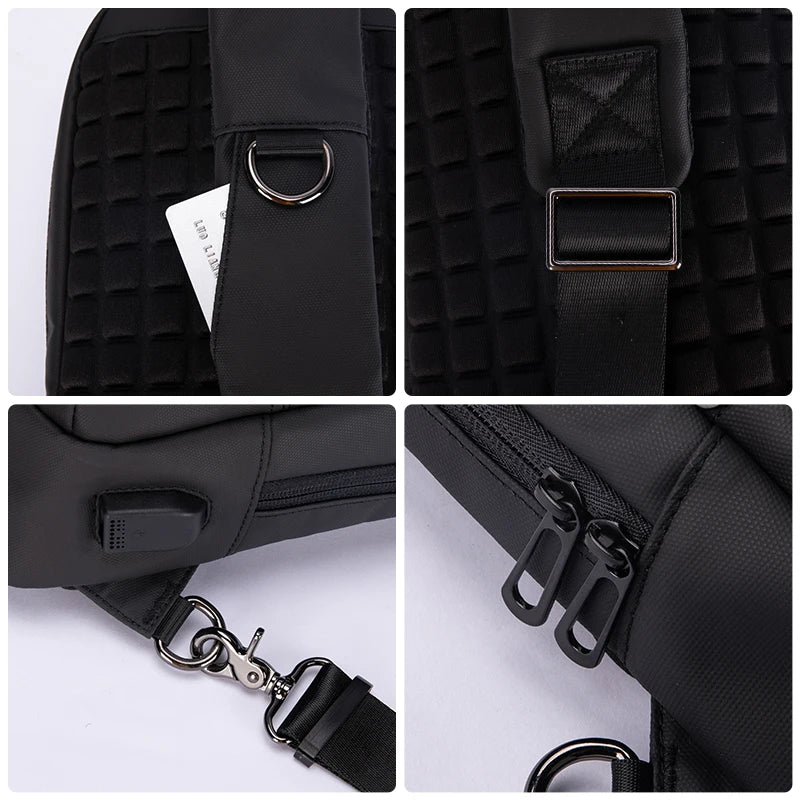 Heroic Knight New Waterproof Crossbody Bag for Men Anti-theft Shoulder Messenger Bags Male Waterproof Short Trip Chest Bag Pack
