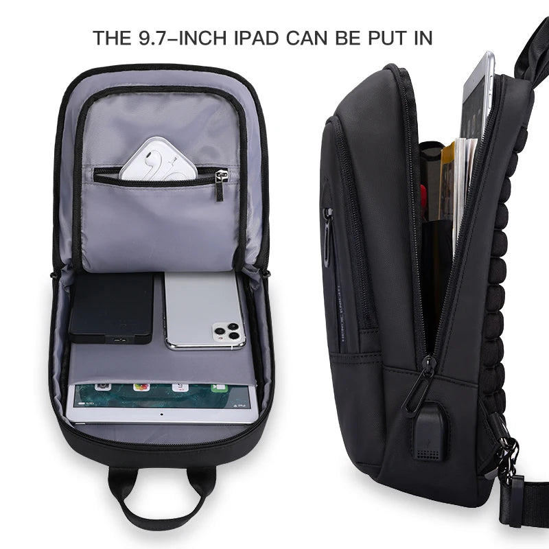 Heroic Knight New Waterproof Crossbody Bag for Men Anti-theft Shoulder Messenger Bags Male Waterproof Short Trip Chest Bag Pack