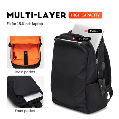 Heroic Knight New Waterproof Men's Backpack School backpack 15.6 Inch Laptop Bag Man USB Charging Travel Bag Korean Backpack