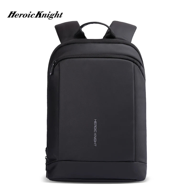 Heroic Knight Slim Laptop Backpack Men 15.6 Inch Thin Back Pack Office Work Men Backpack Business Bag Unisex Black Mochila