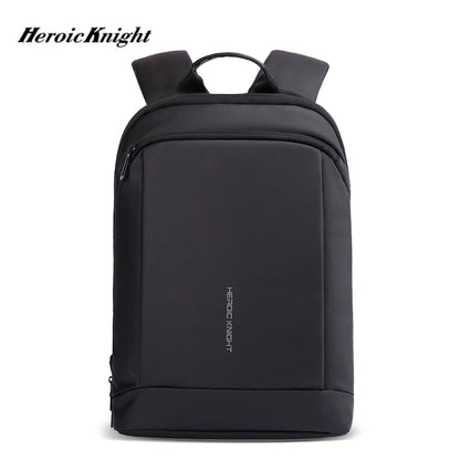 Heroic Knight Slim Laptop Backpack Men 15.6 Inch Thin Back Pack Office Work Men Backpack Business Bag Unisex Black Mochila