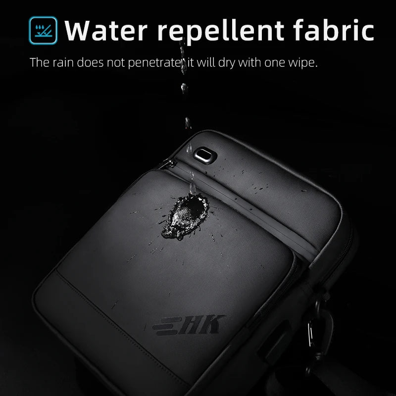 Heroic Knight Sling Crossbody Bag Men for 11" Ipad Waterproof Man Phone Bag Luxury Casual Outdoor Travel Messenger Bags with USB