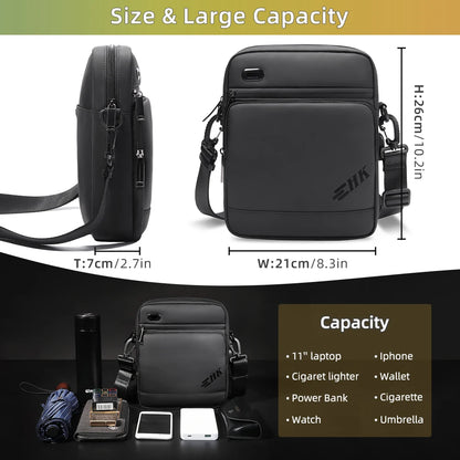 Heroic Knight Sling Crossbody Bag Men for 11" Ipad Waterproof Man Phone Bag Luxury Casual Outdoor Travel Messenger Bags with USB