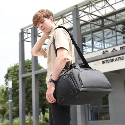 Heroic Knight Sports Bags Men Large Capacity Business Travel Handbag Multi-fuction Men's Backpack  Luggage Storage Shoes Bag